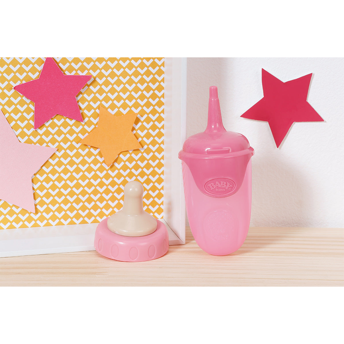 Baby Born Bottle with Cap 3 Asst Colours Boxed