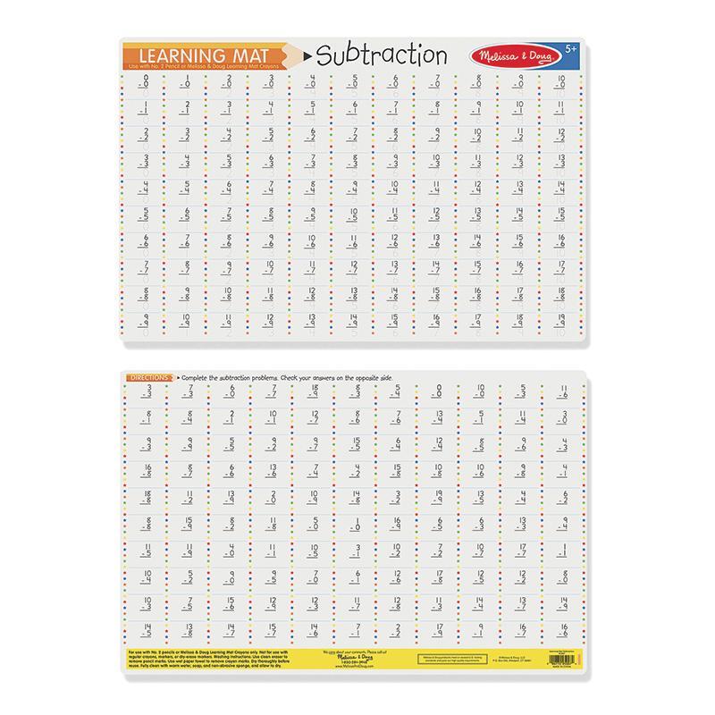 M&amp;D Learning Mat Subtraction