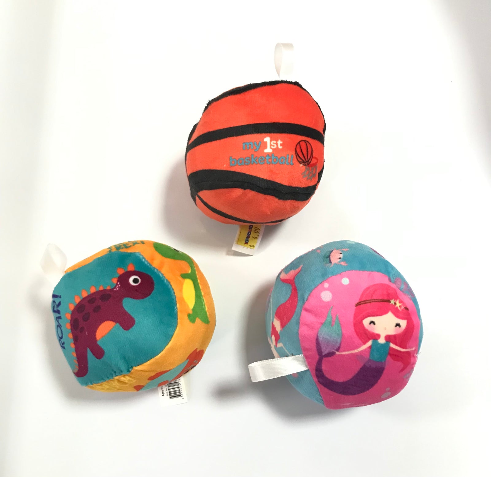 Hello Sunshine Soft Sewn Rattle Ball 3 asst