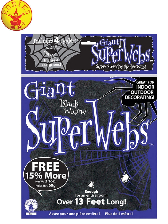 Giant Spider Web White with Spiders