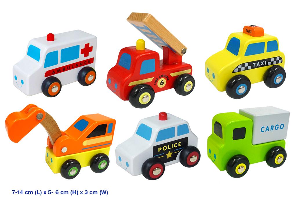 Viga Small Wooden Vehicle Asst