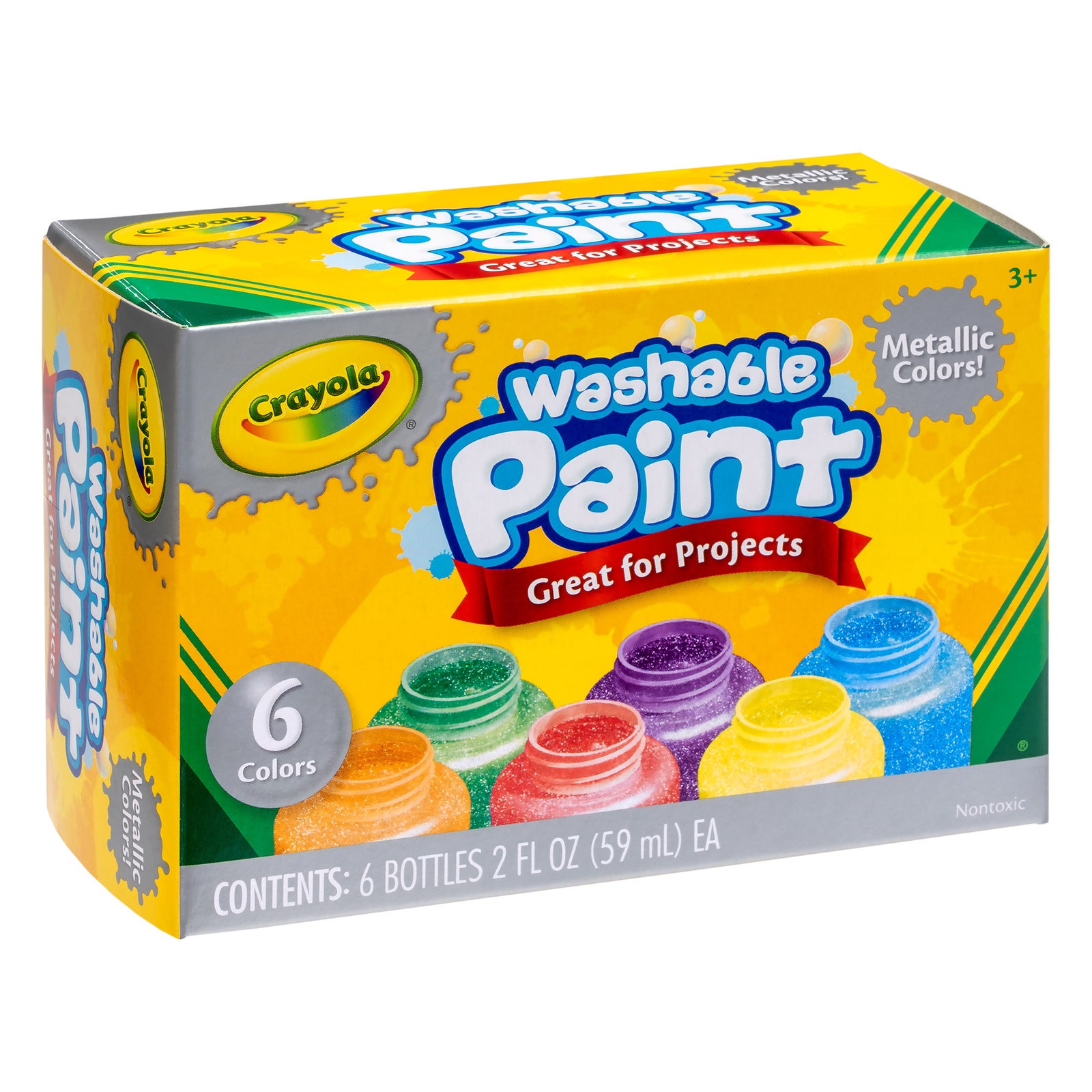 Crayola Washable Metallic Paint 6Pk