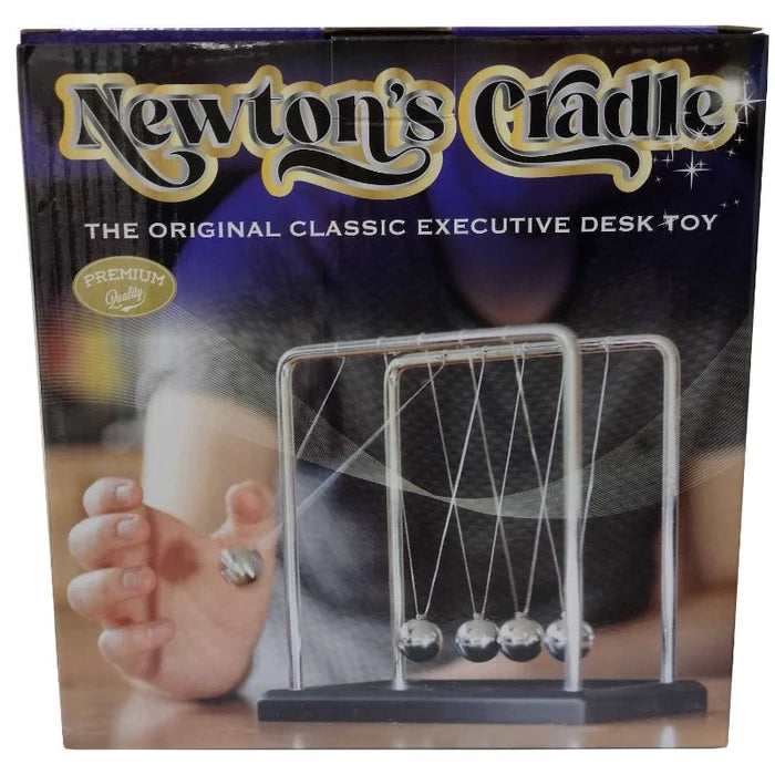 Large Balance Ball Brown Base Newtons Cradle