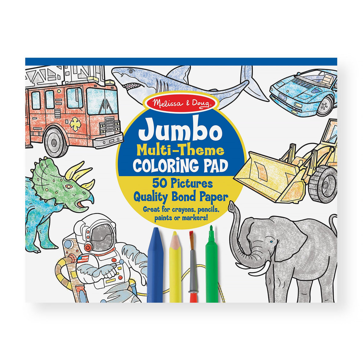 M&amp;D 4226 Jumbo Colouring Pad Multi Theme