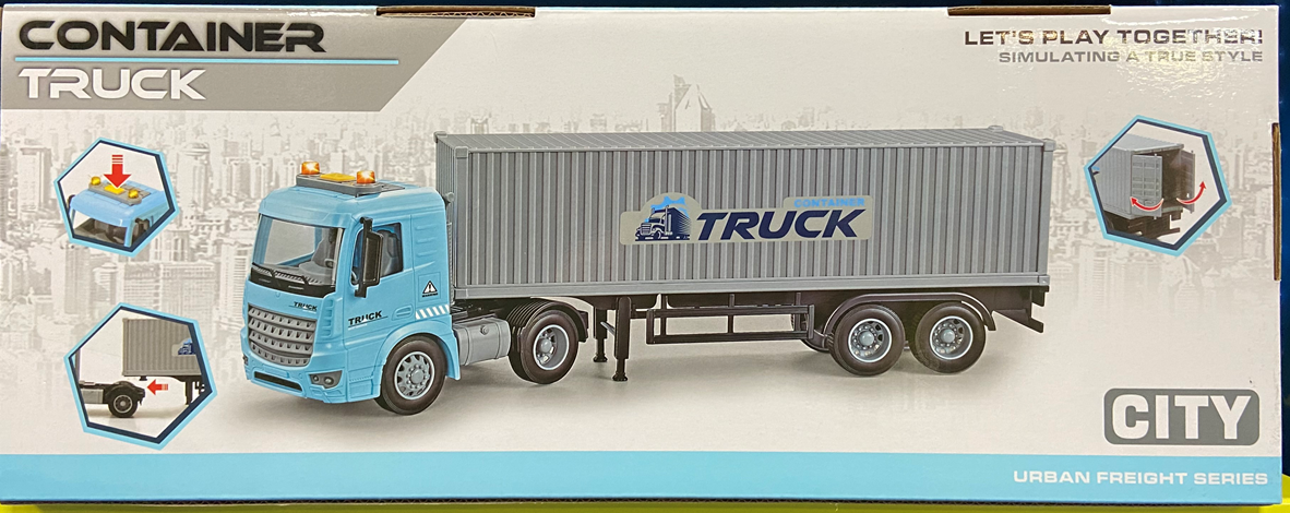 Large Container Truck with Lights &amp; Sound Batteries Included