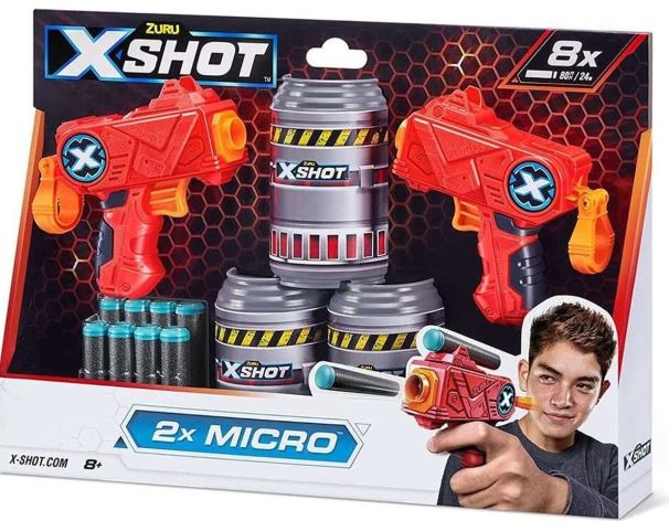 Zuru Xshot Excel 2 x Micro Dart Blaster with 8 Darts